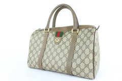 Gucci Boston Supreme Sherry Web 12gj1110 Brown Coated Canvas Weekend/Travel Bag