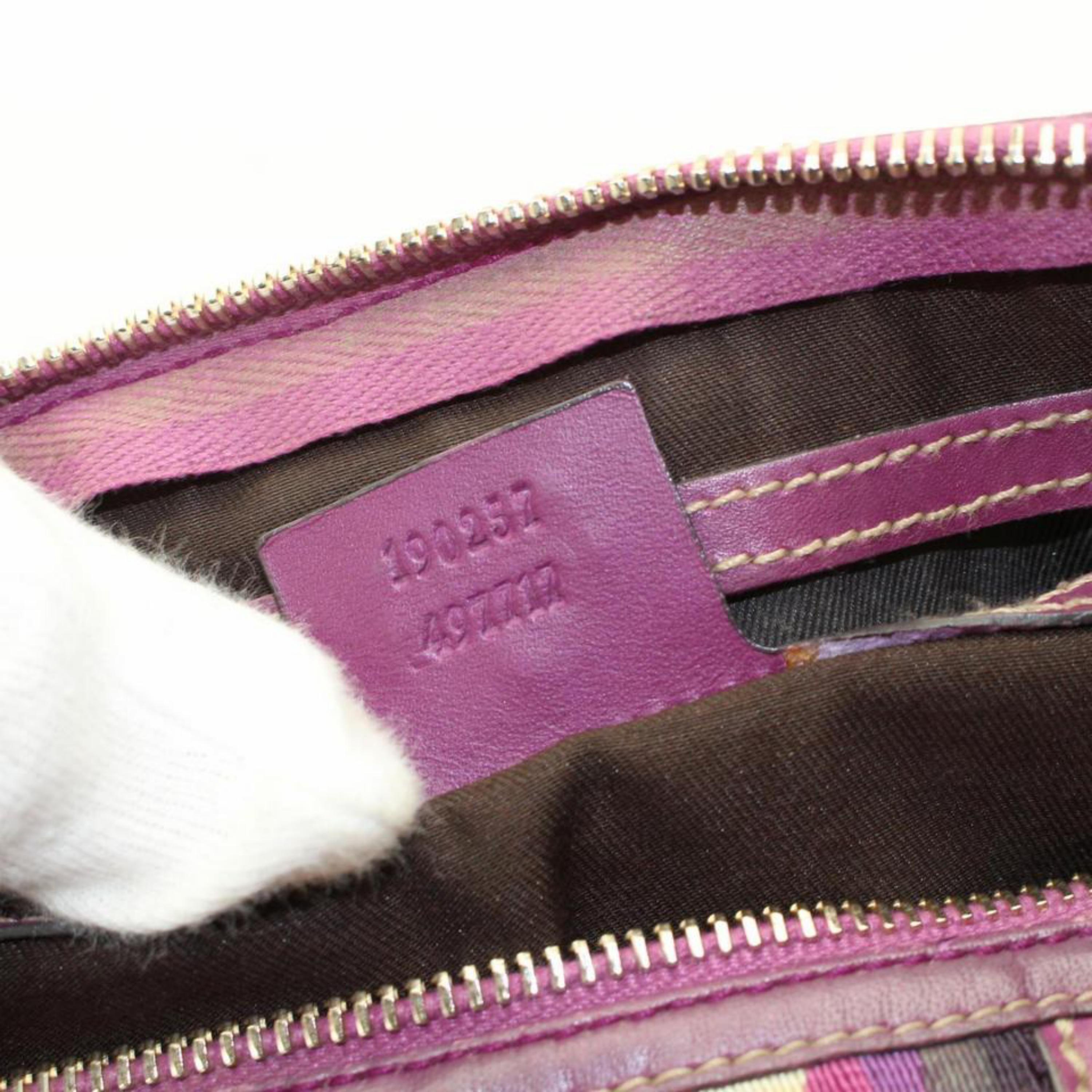 Women's Gucci Boston (Ultra Rare) Monogram Gg Supreme Web Joy 867496 Purple Coated Canva