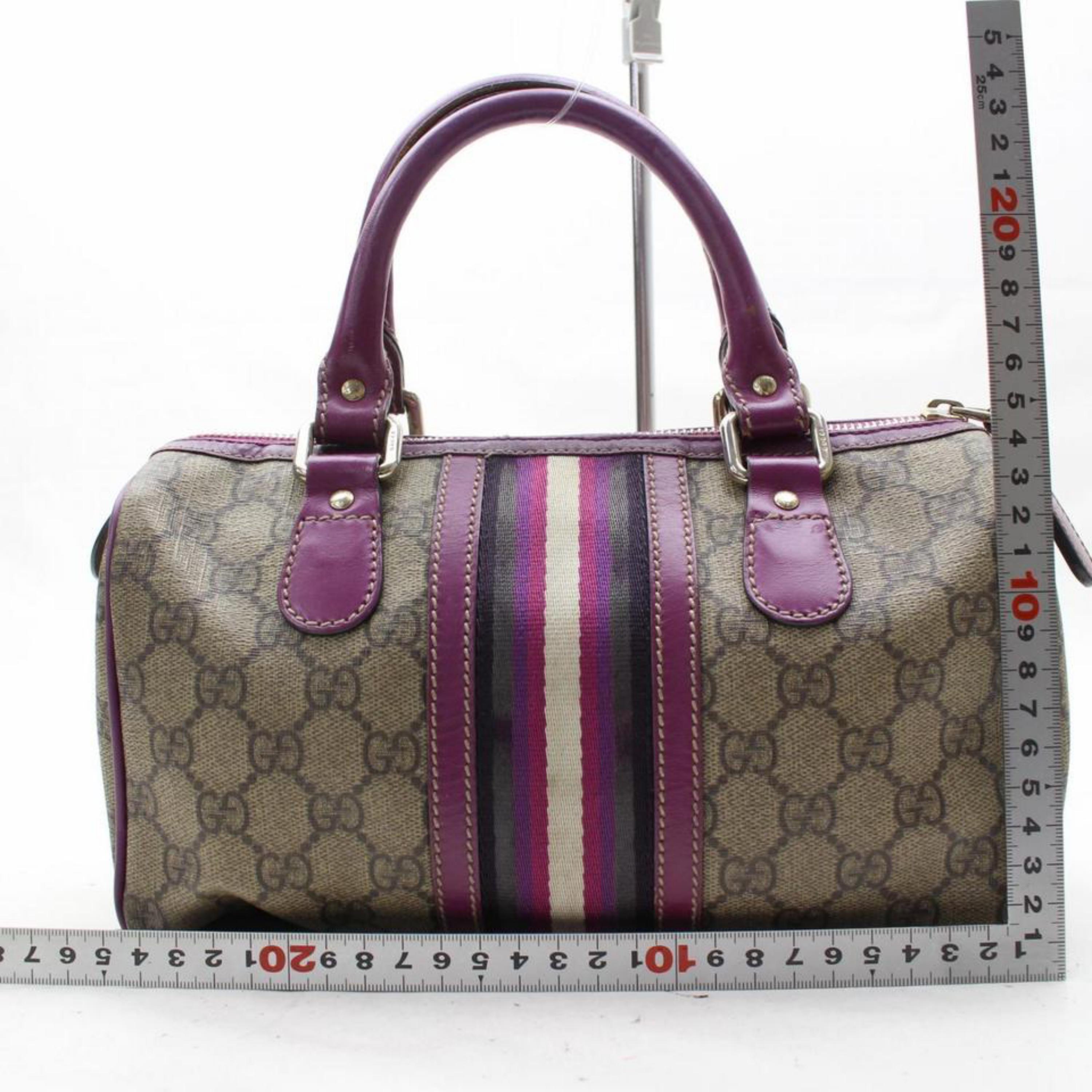 Gucci Boston (Ultra Rare) Monogram Gg Supreme Web Joy 867496 Purple Coated Canva 1