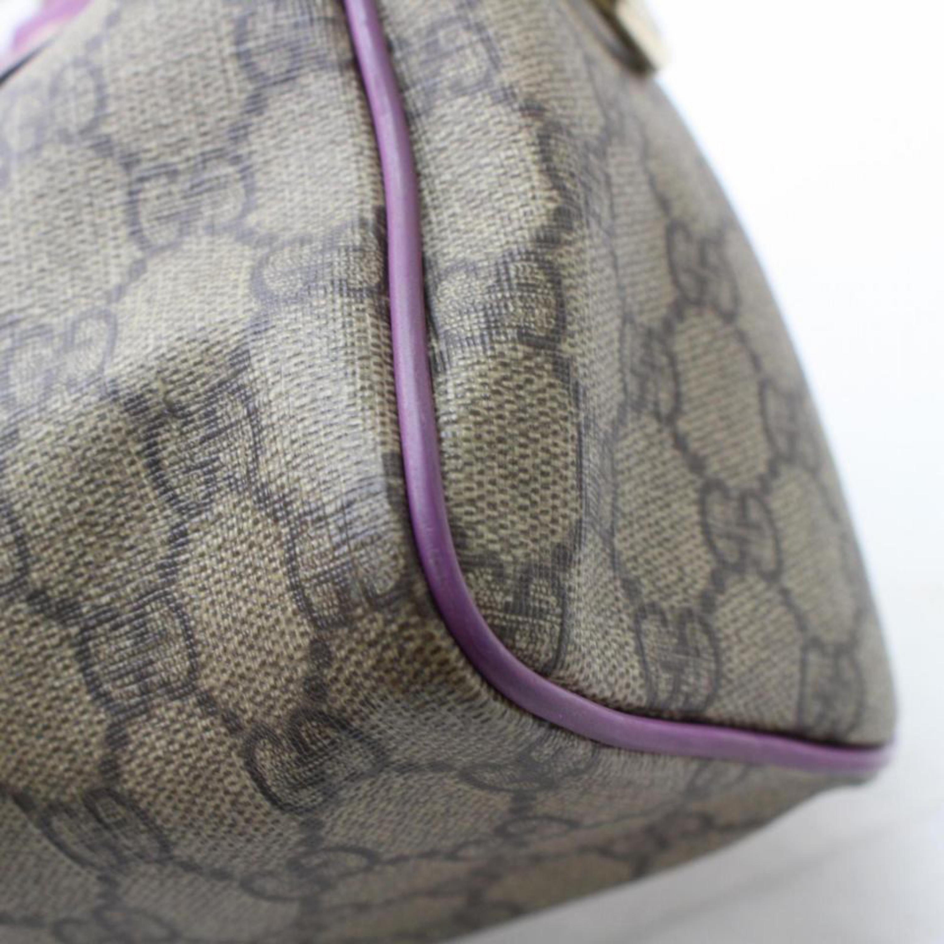 Gucci Boston (Ultra Rare) Monogram Gg Supreme Web Joy 867496 Purple Coated Canva 2