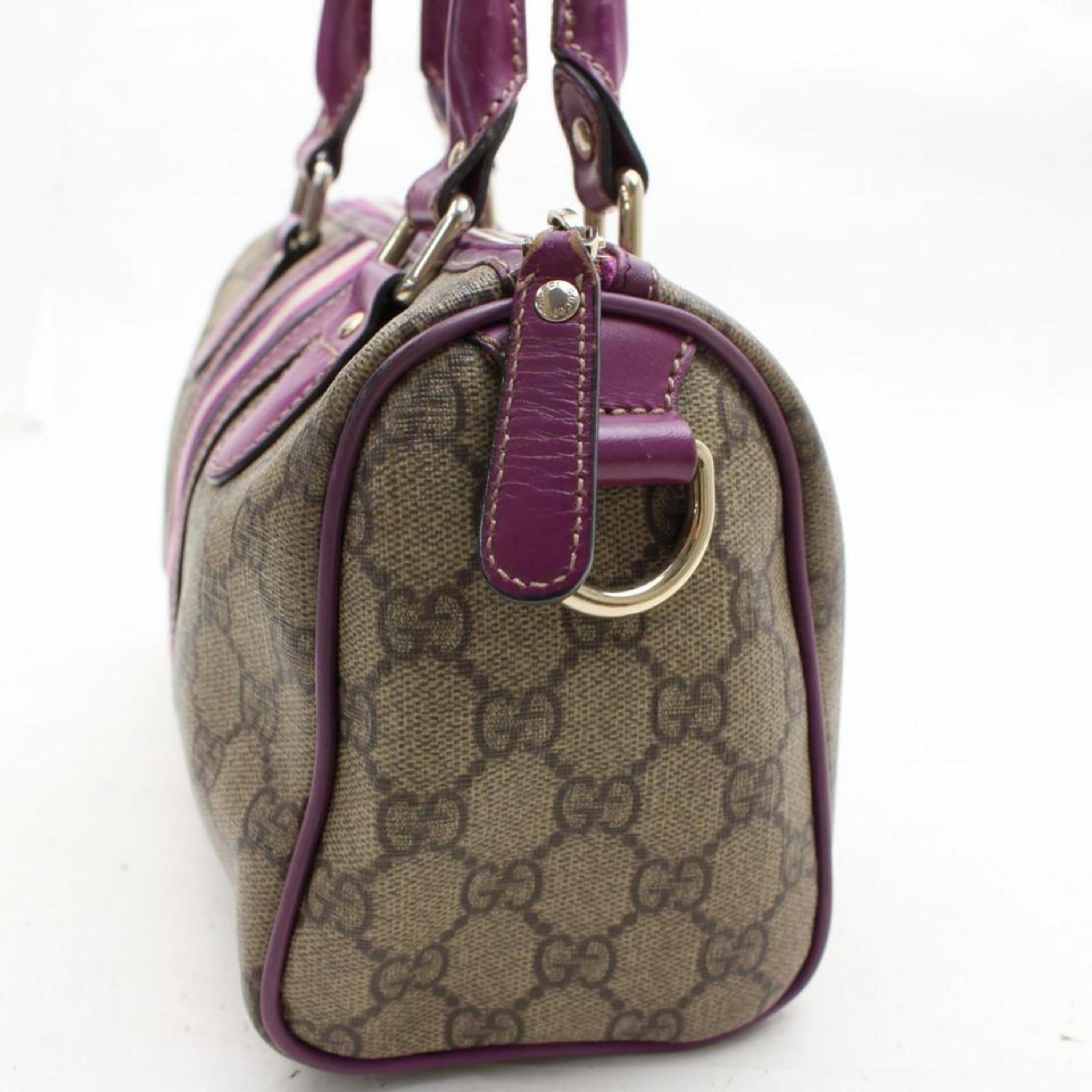 Gucci Boston (Ultra Rare) Monogram Gg Supreme Web Joy 867496 Purple Coated Canva 3