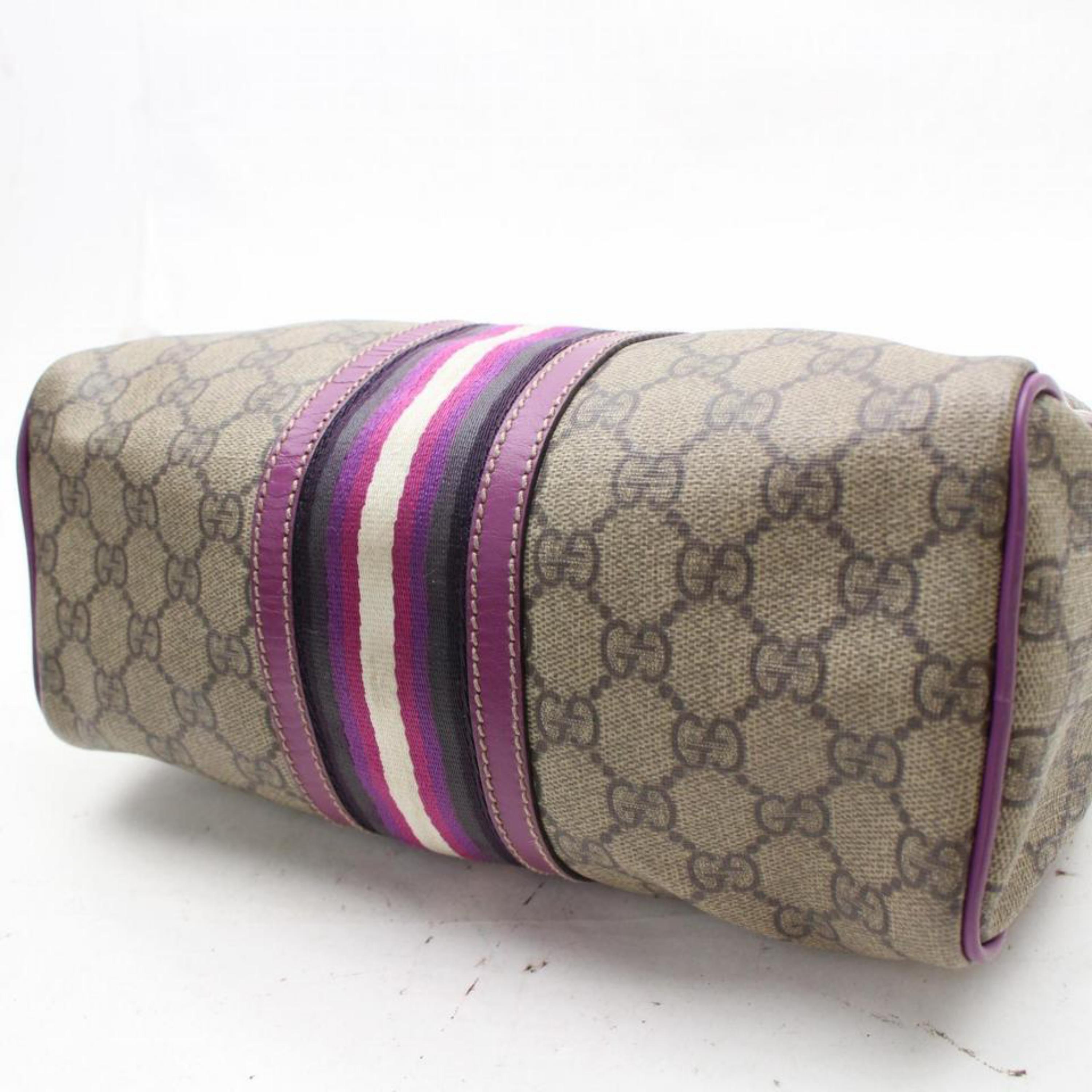 Gucci Boston (Ultra Rare) Monogram Gg Supreme Web Joy 867496 Purple Coated Canva 4