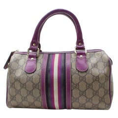 Gucci Boston (Ultra Rare) Monogram Gg Supreme Web Joy 867496 Purple Coated Canva