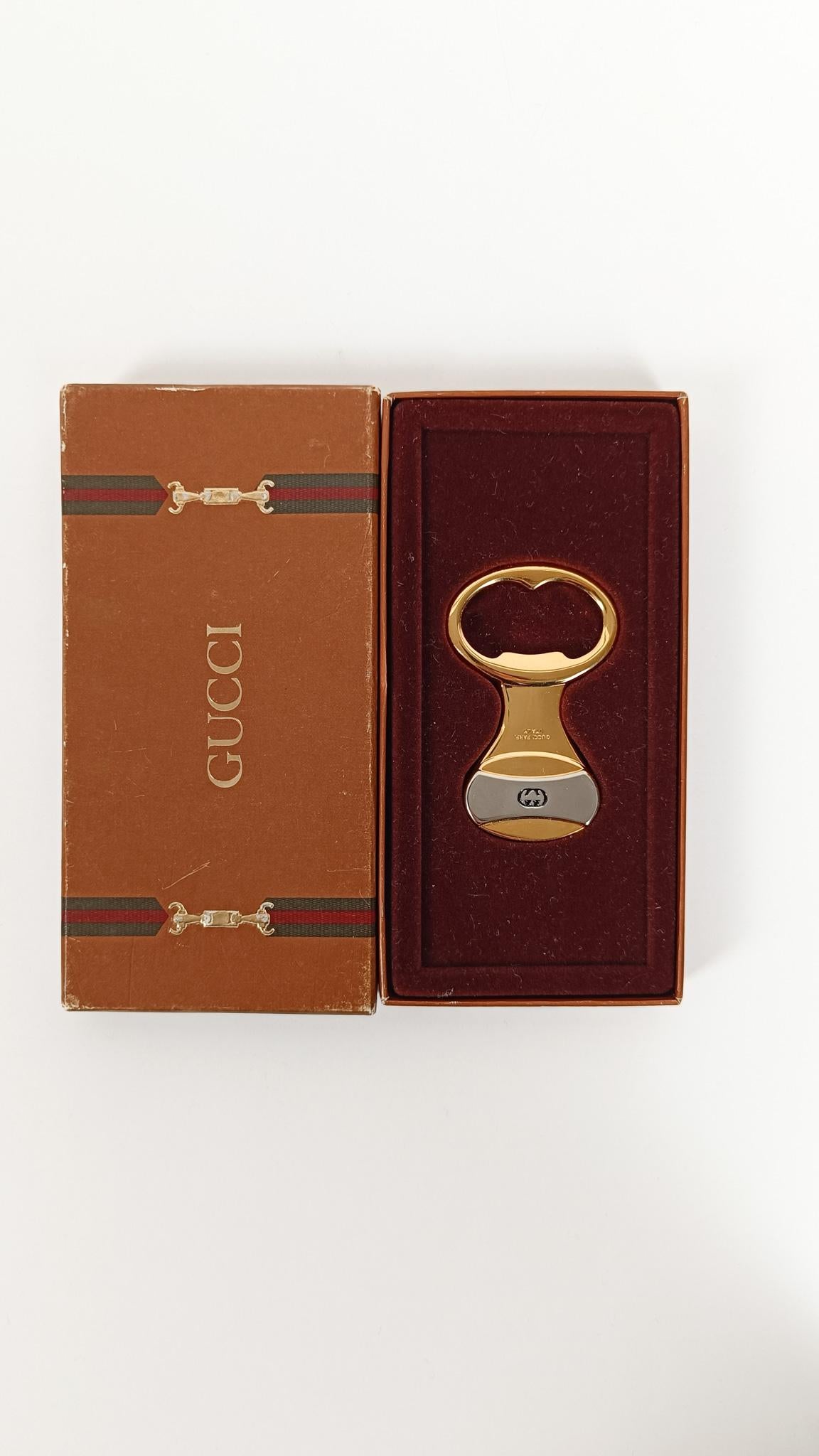 Gucci Flaschenöffner in Original Vintage Verpackung, Italien 70er Jahre (Italienisch) im Angebot