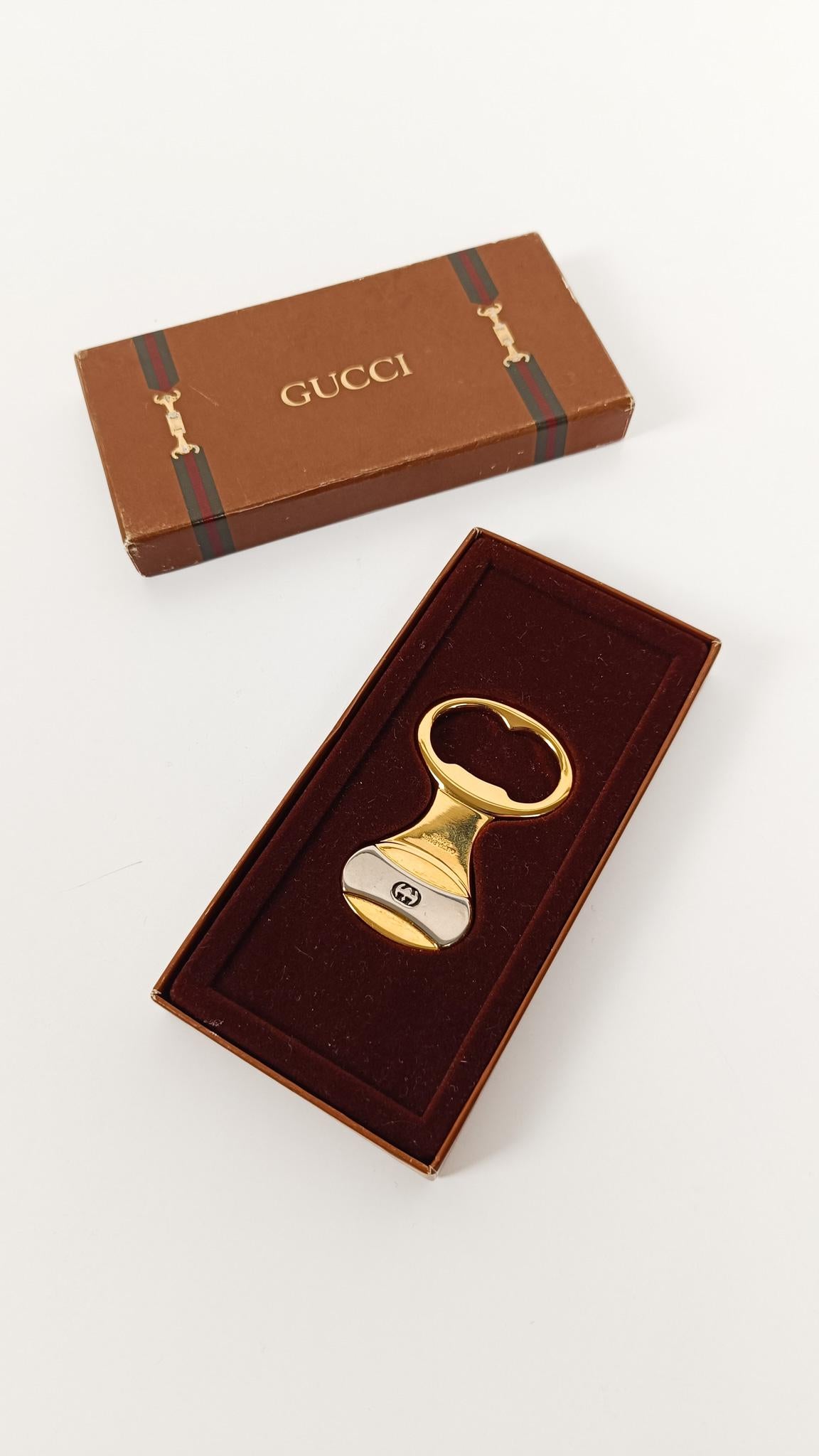 Gucci Flaschenöffner in Original Vintage Verpackung, Italien 70er Jahre im Zustand „Gut“ im Angebot in Roma, IT
