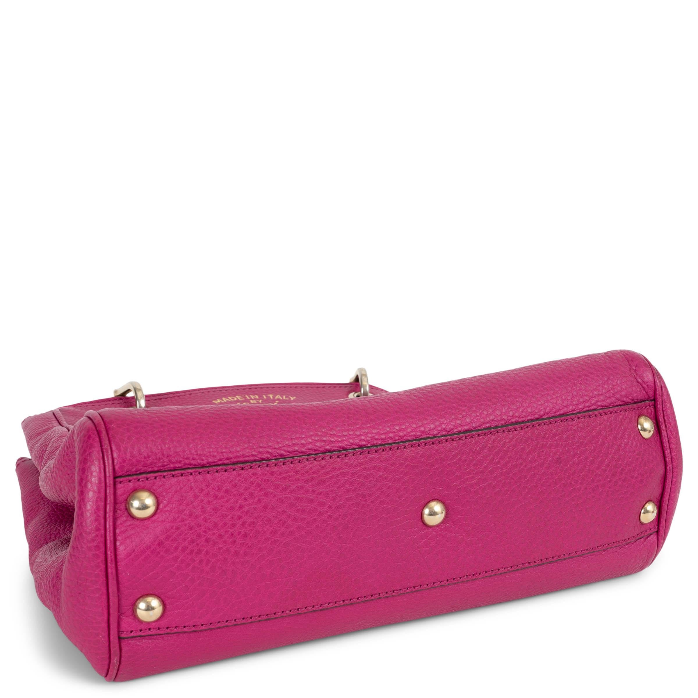 Gucci Bougainvillea cuir rose 2015 SMALL BAMBOO TOTE Bag État moyen - En vente à Zürich, CH