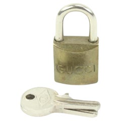 Gucci Brace G Logo Lock and Key Set Cadena Bag Charm Padlock 69g315s