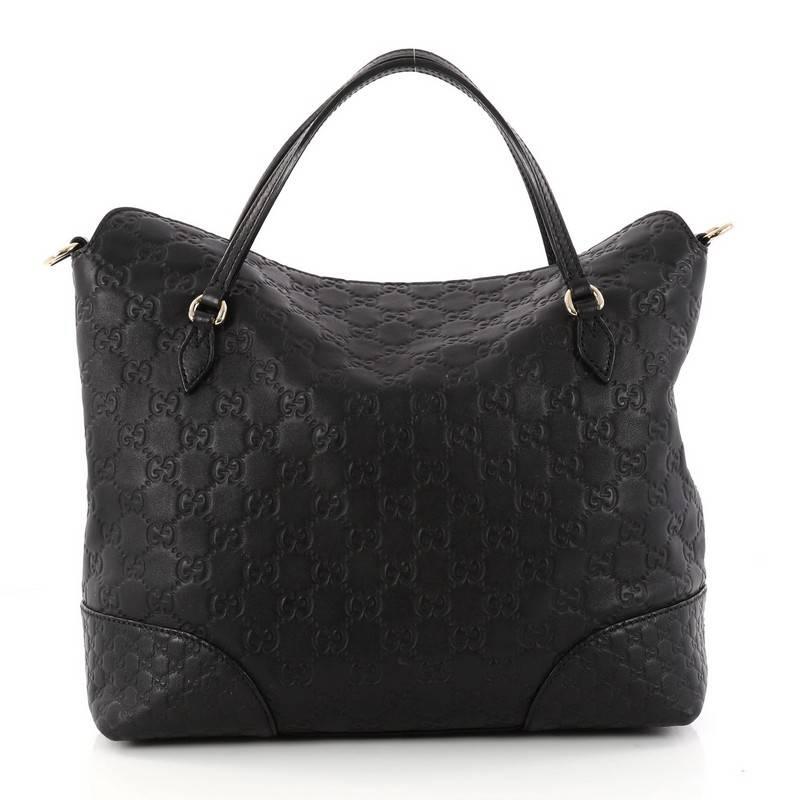 Gucci Bree Convertible Top Handle Bag Guccissima Leather Medium In Good Condition In NY, NY