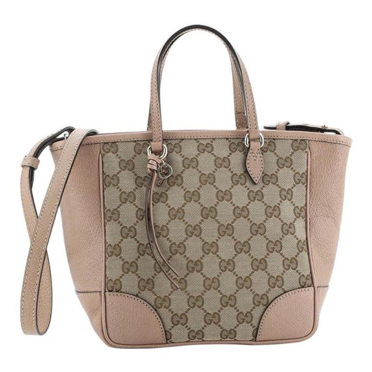 Gucci Bree Convertible Tote GG Canvas with Leather Small at 1stDibs