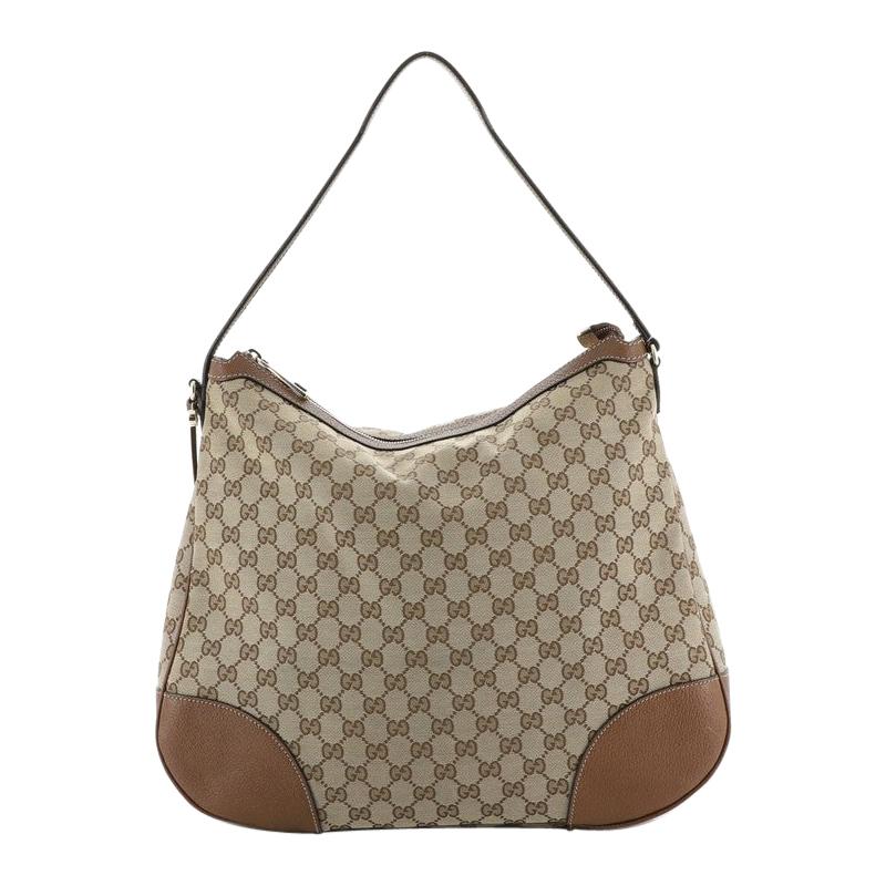 Gucci Bree Hobo GG Canvas With Leather Large