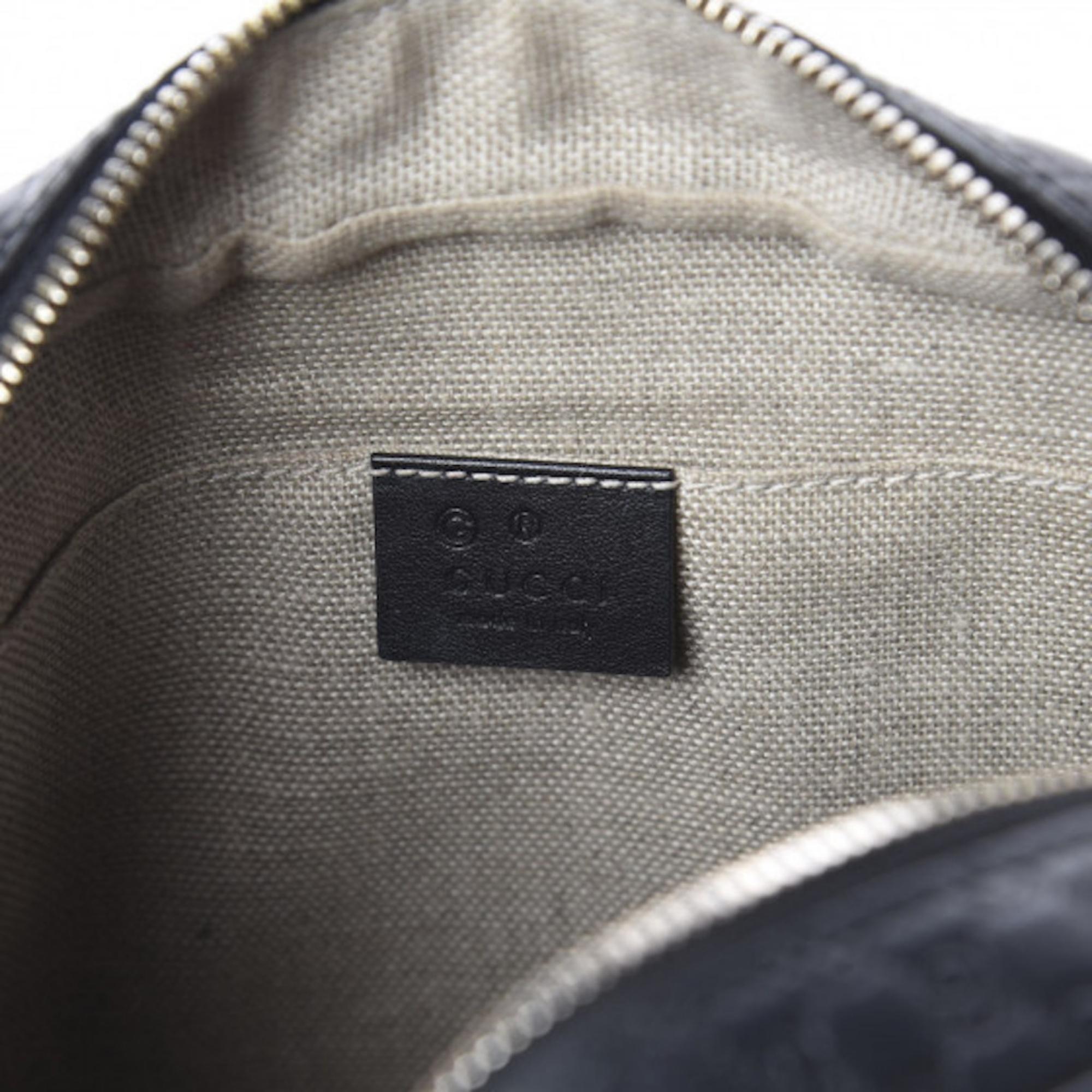 Women's or Men's Gucci Bree Rosso Microguccissima Gg 449413 Black Leather Shoulder Bag (449413) For Sale