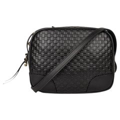 Gucci Bree Rosso Microguccissima Gg 449413 Sac à bandoulière en cuir noir (449413)