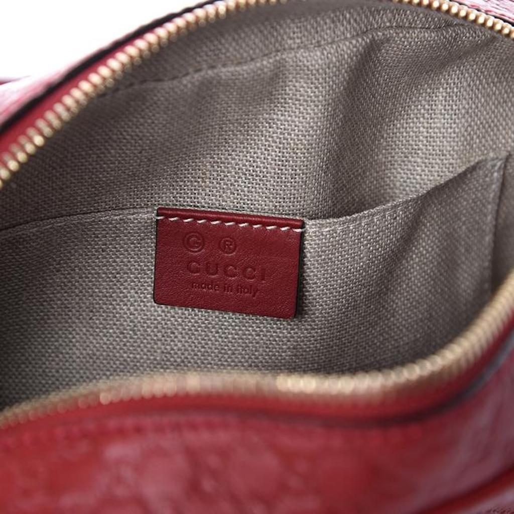Gucci Bree Rosso Microguccissima Gg 449413 Red Leather Shoulder Bag (449413)