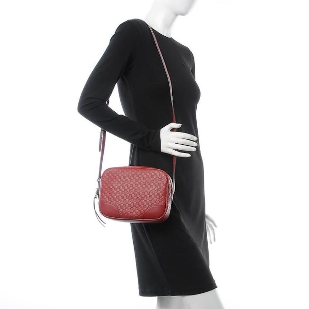 Gucci Bree Rosso Microguccissima Gg 449413 Red Leather Shoulder Bag (449413) 1