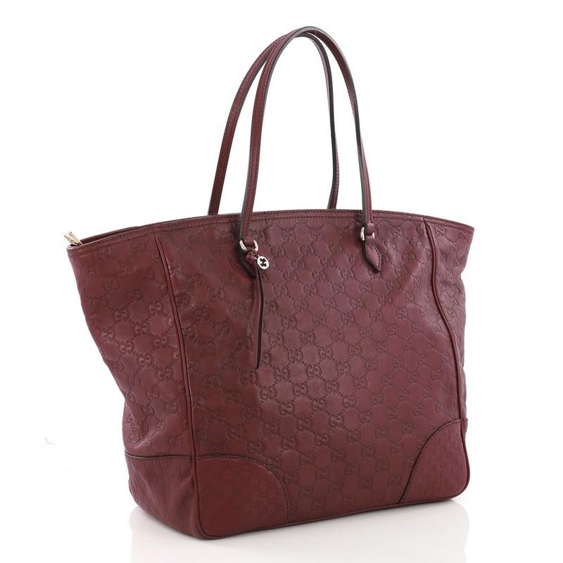 Brown Gucci Bree Tote Guccissima Leather Medium