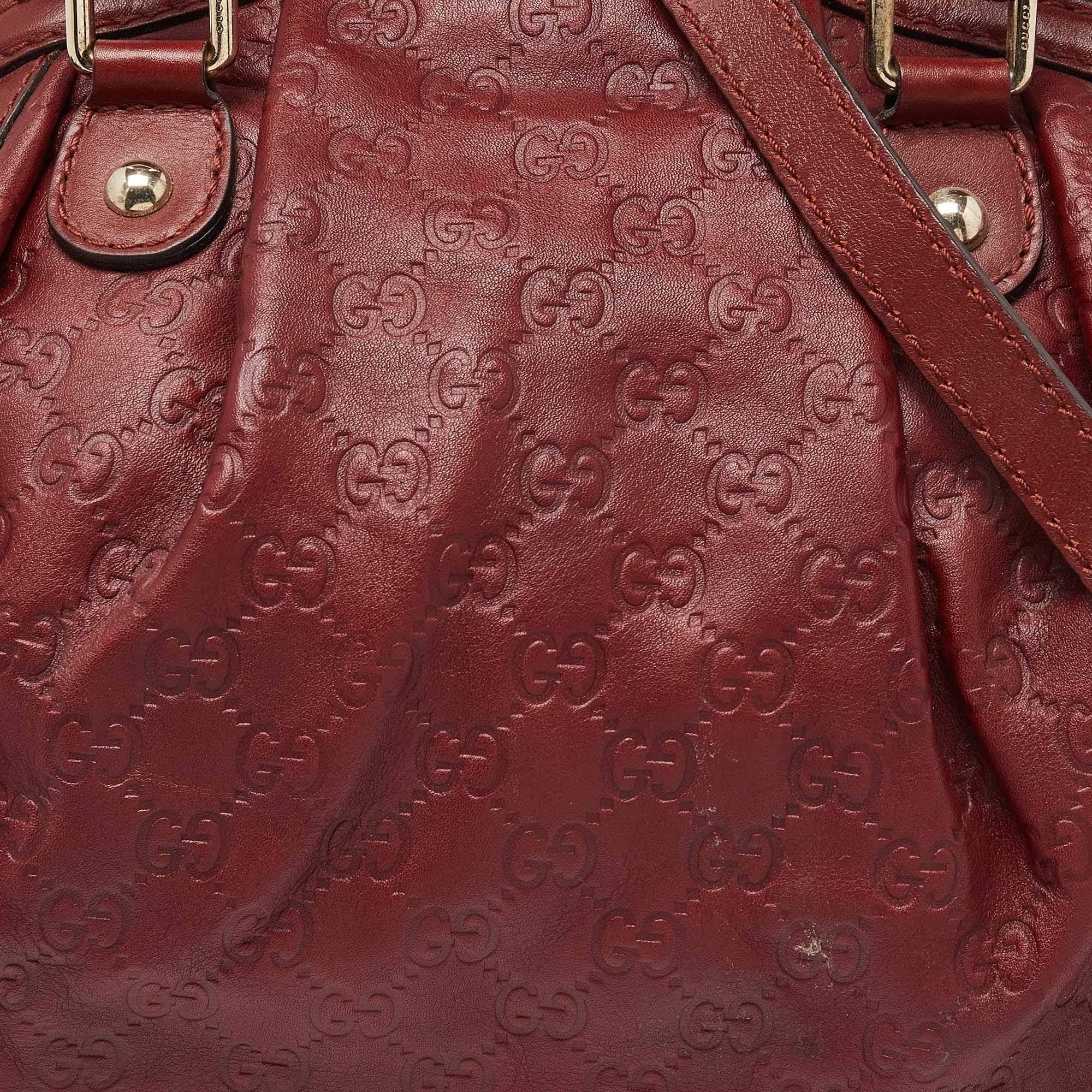 Gucci Brick Brown Guccissima Leather Medium Sukey Boston Bag 1