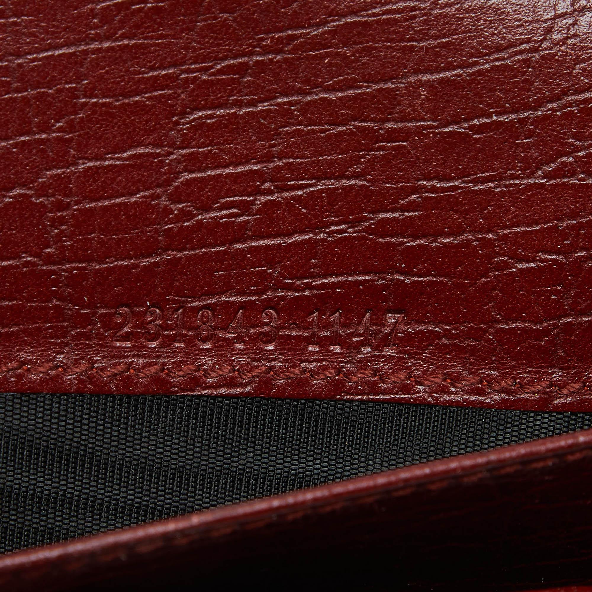 Gucci Brick Leather Soho Studded Continental Wallet For Sale 4