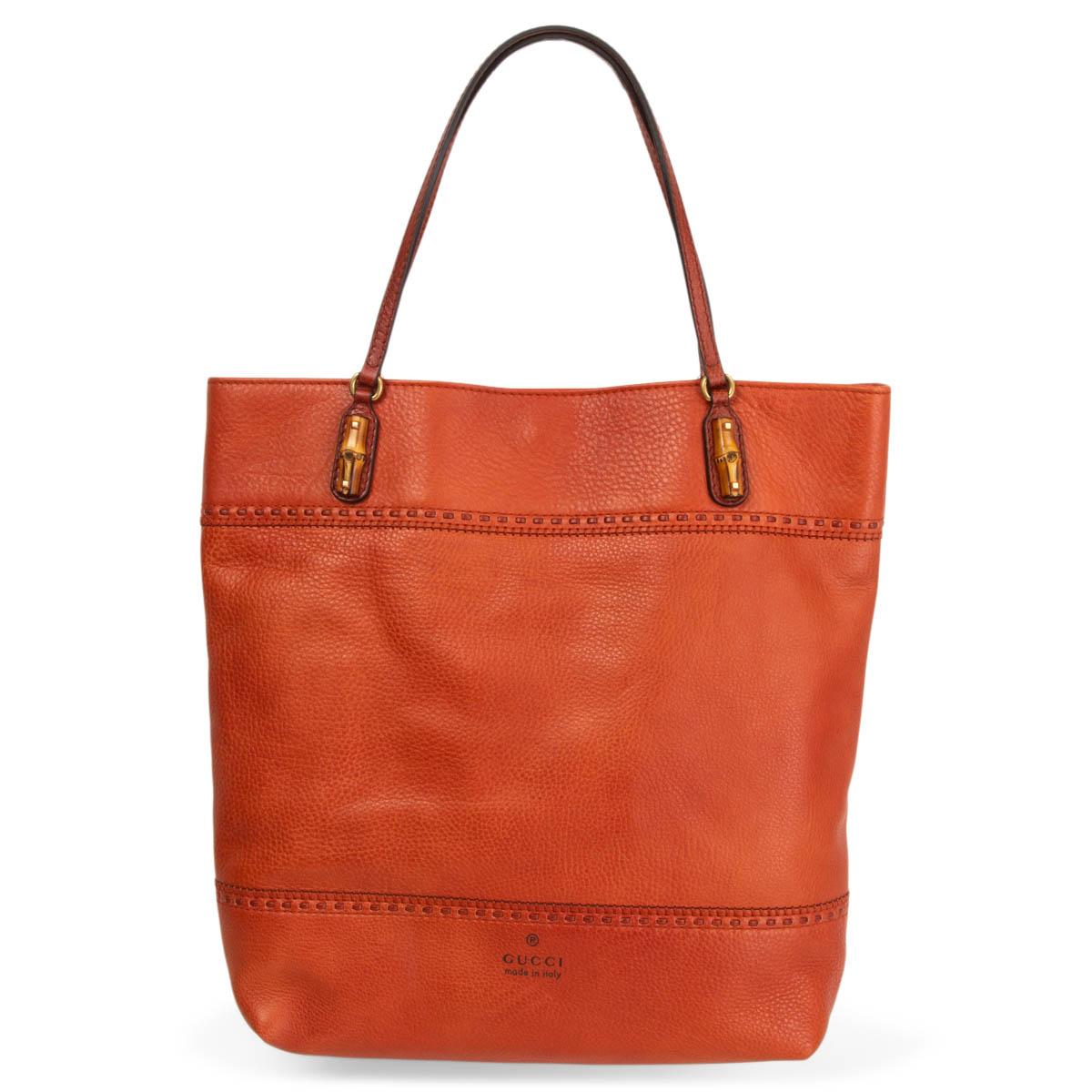 red leather tote