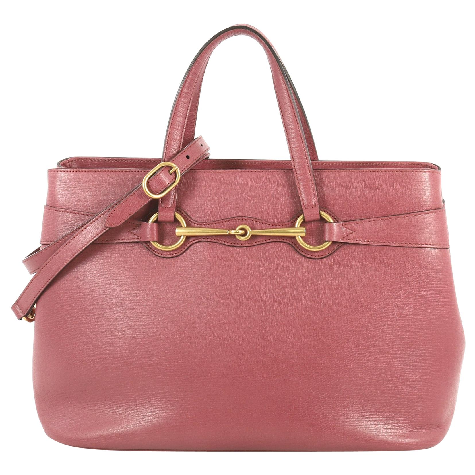 Gucci Bright Bit Convertible Tote Leather Medium