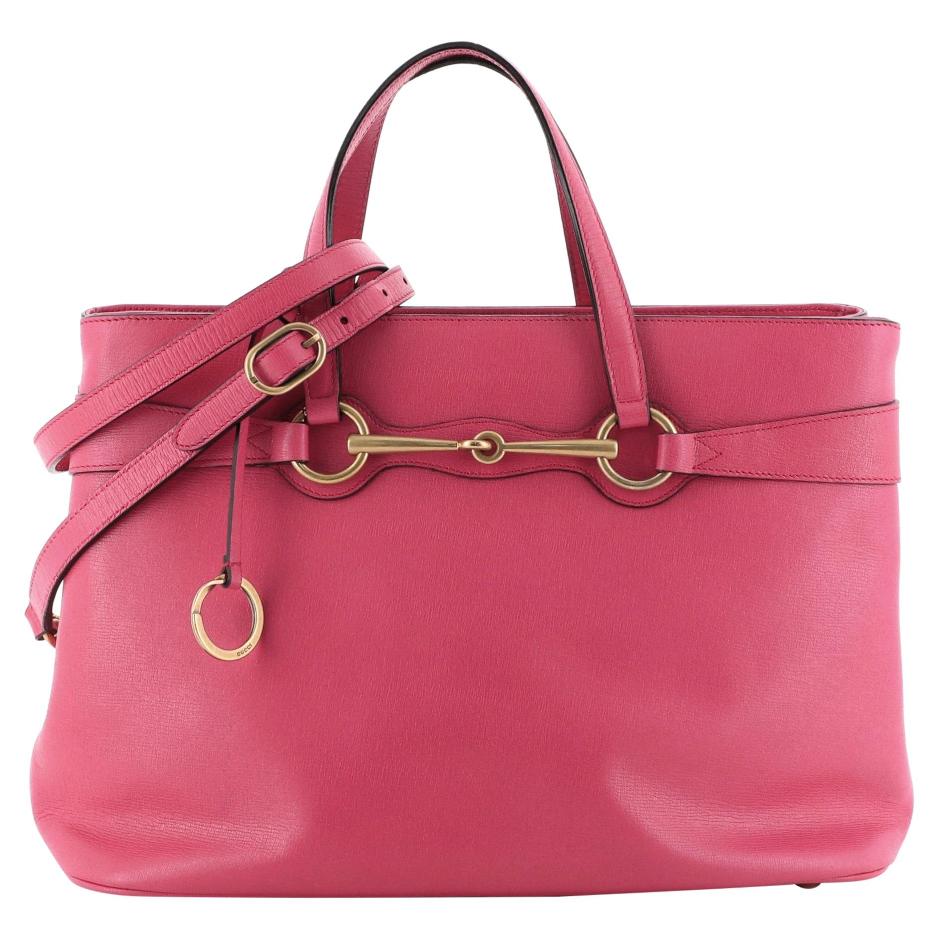 Gucci Bright Bit Convertible Tote Leather Medium