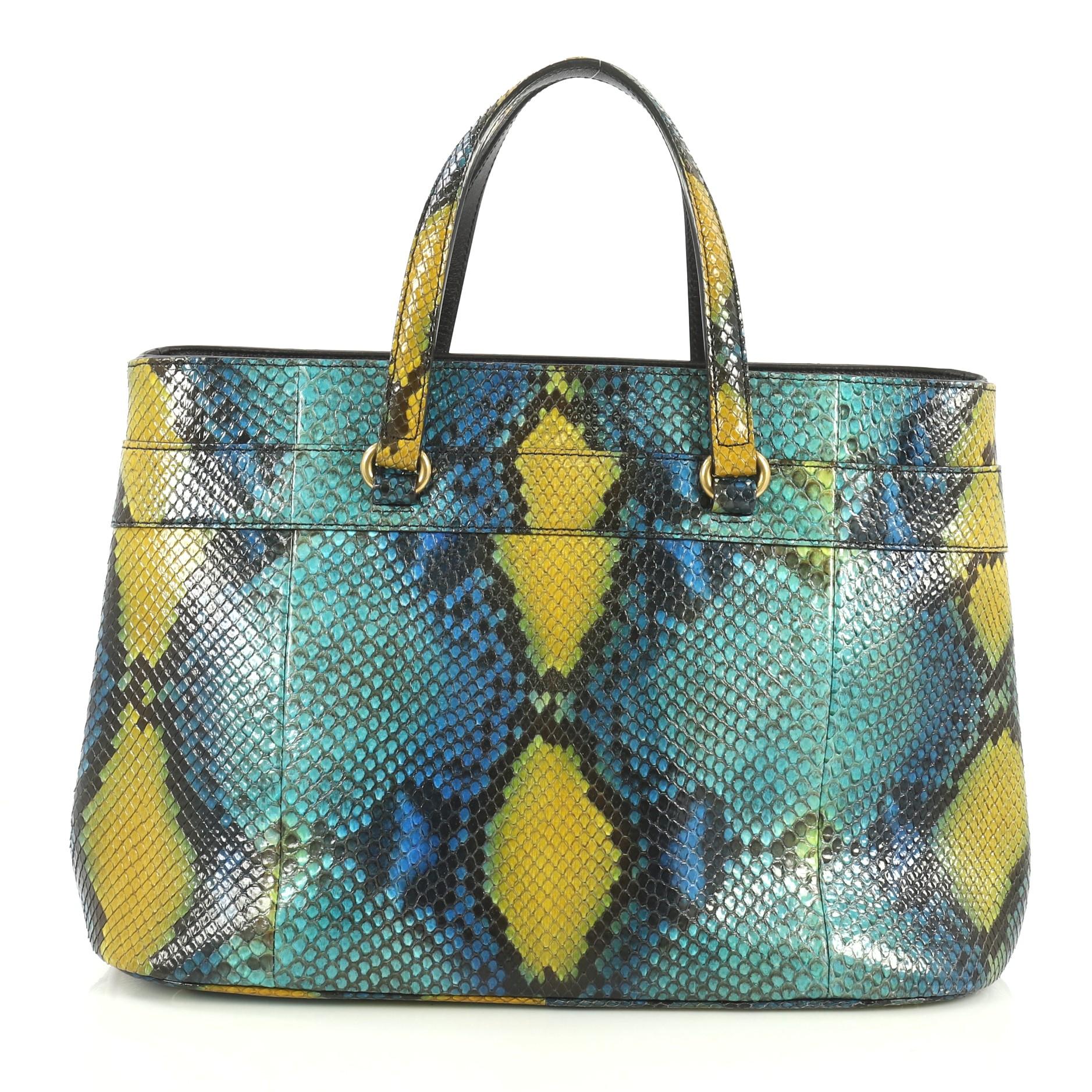 gucci green python bag