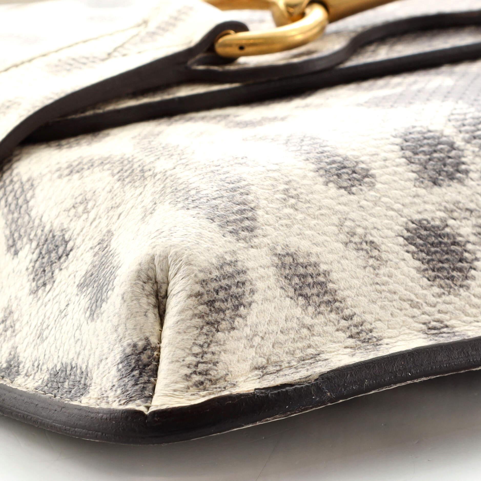 Women's or Men's Gucci Bright Bit Shoulder Bag Python Embossed Leather