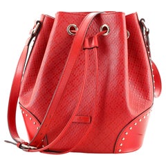 Gucci Bright Bucket Bag Studded Diamante Leather Large