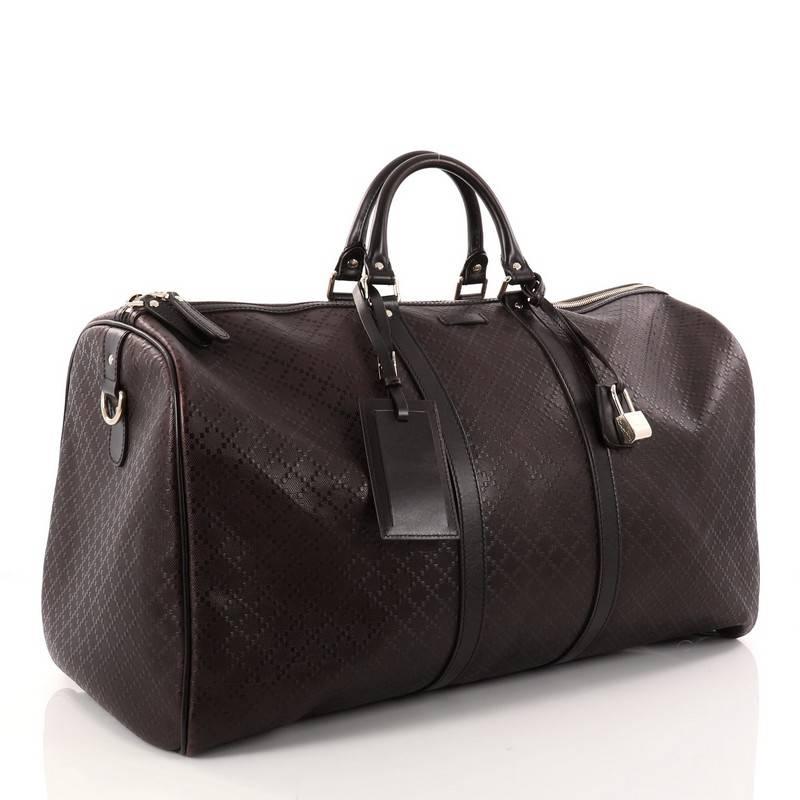 Gucci Bright Carry On Duffle Bag Diamante Leather Large