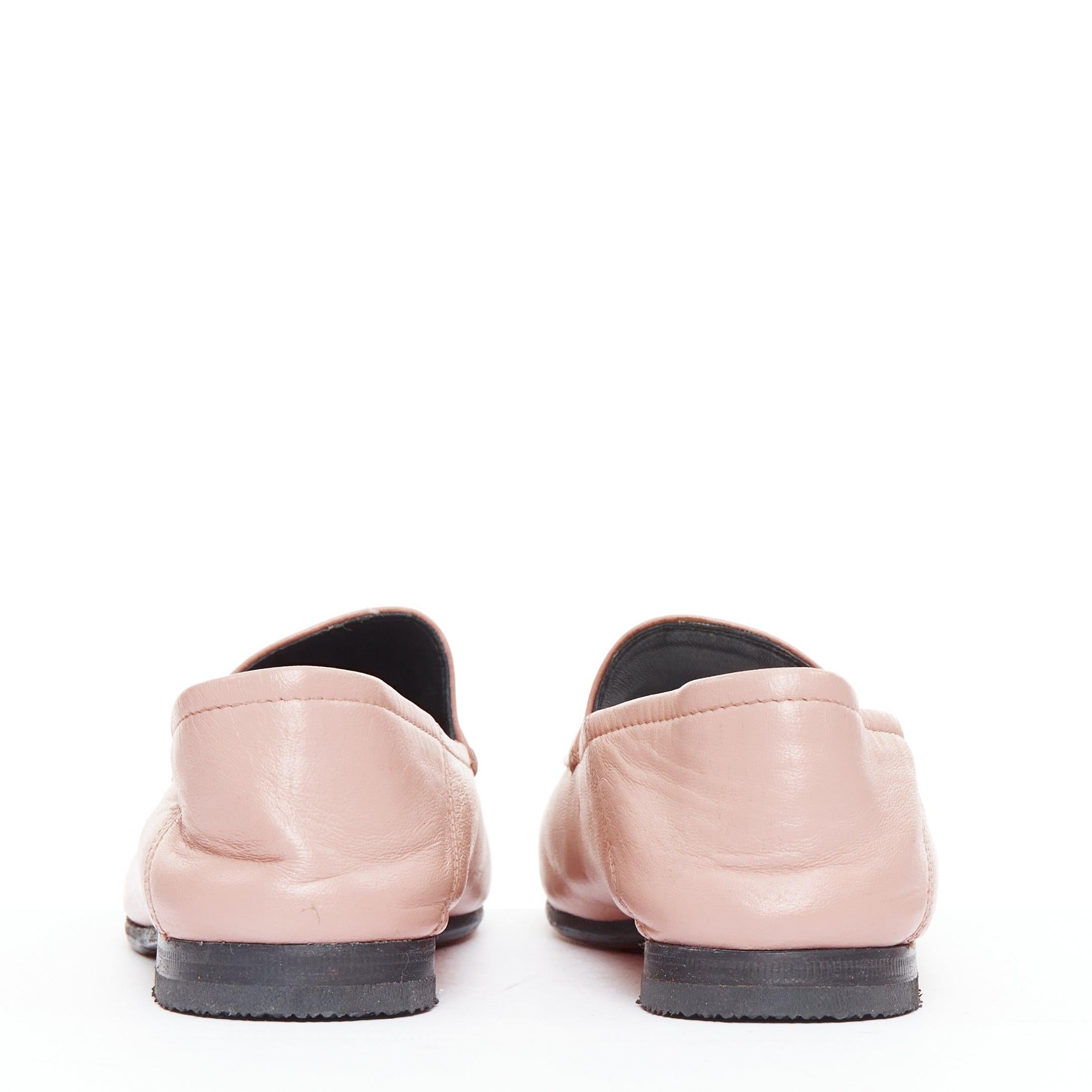 GUCCI Briton mocassins classiques en cuir rose et or EU36.5 Pour femmes en vente