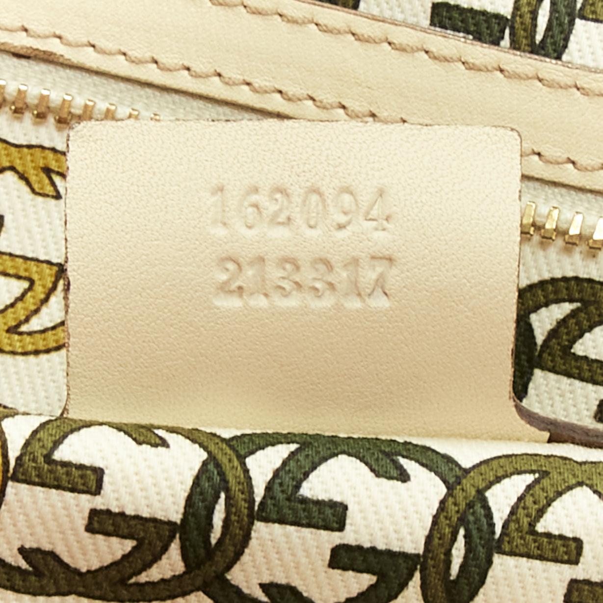 GUCCI Britt beige brown natural scaled leather GG logo shoulder tote bag 7