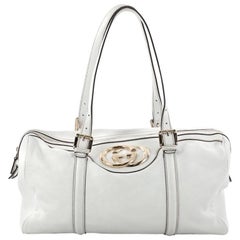 Gucci Britt Boston Duffle Bag Leather Large
