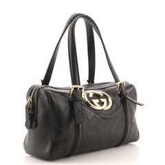 Gucci Britt Boston Duffle Bag Leather Small