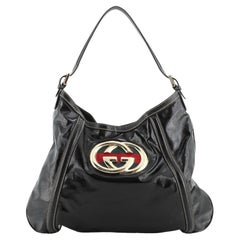 Gucci Britt Web Hobo Dialux aus beschichtetem Segeltuch Medium