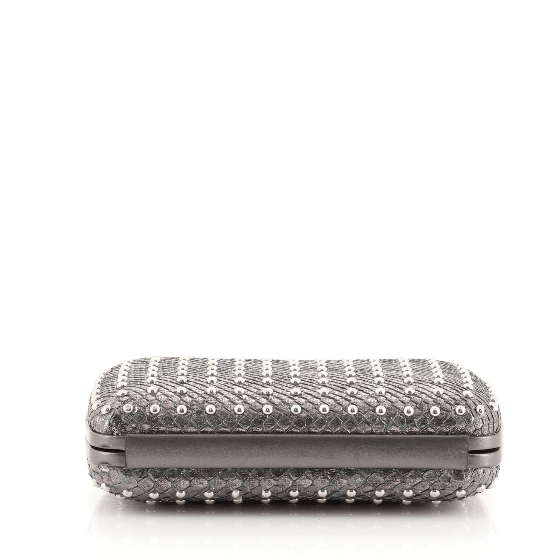 Women's or Men's Gucci Broadway Box Clutch Studded Python