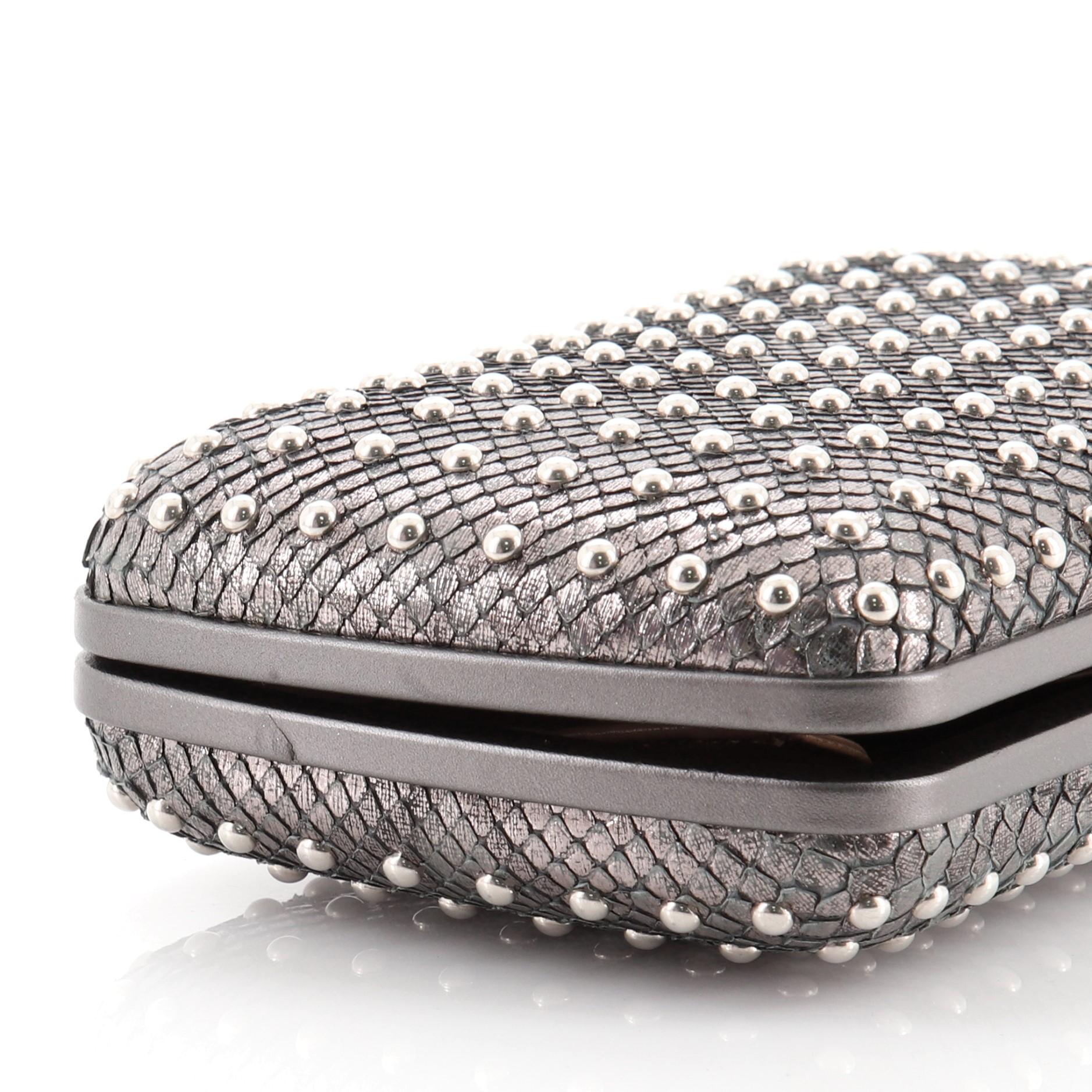Gucci Broadway Box Clutch Studded Python 3