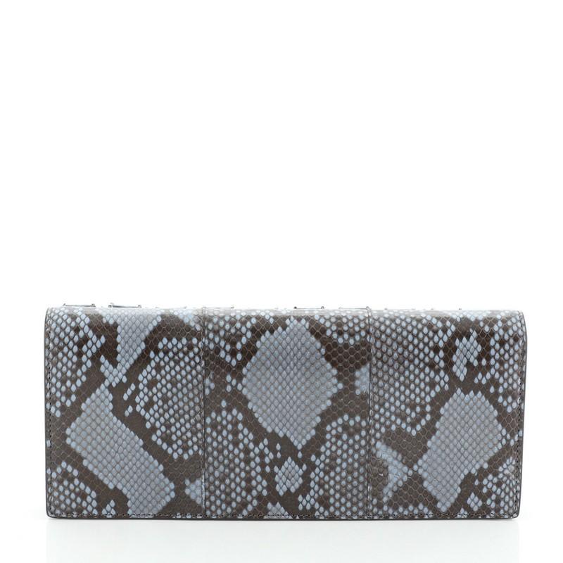 Gucci Broadway Clutch Embellished Python Long In Good Condition In NY, NY