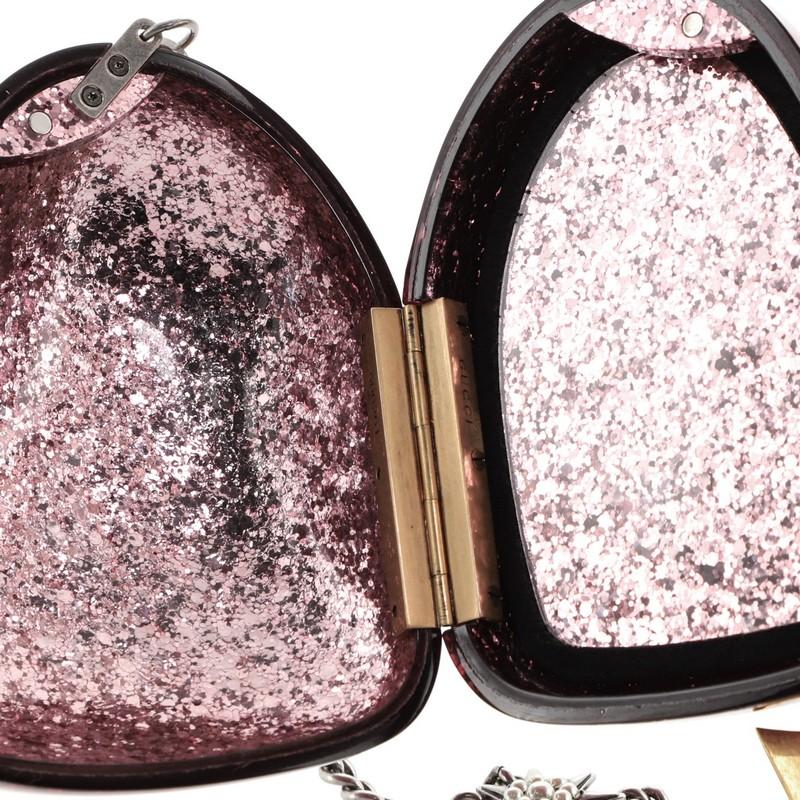 Gucci Broadway Heart Clutch Glitter Plexiglass 1