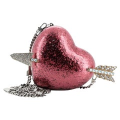 Gucci Broadway Heart Clutch Glitter Plexiglass