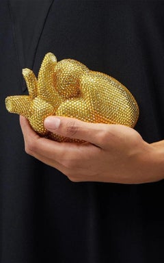 NEW Gucci Broadway Gold Heart Clutch Limited Edition Crystal Enamel Collectable