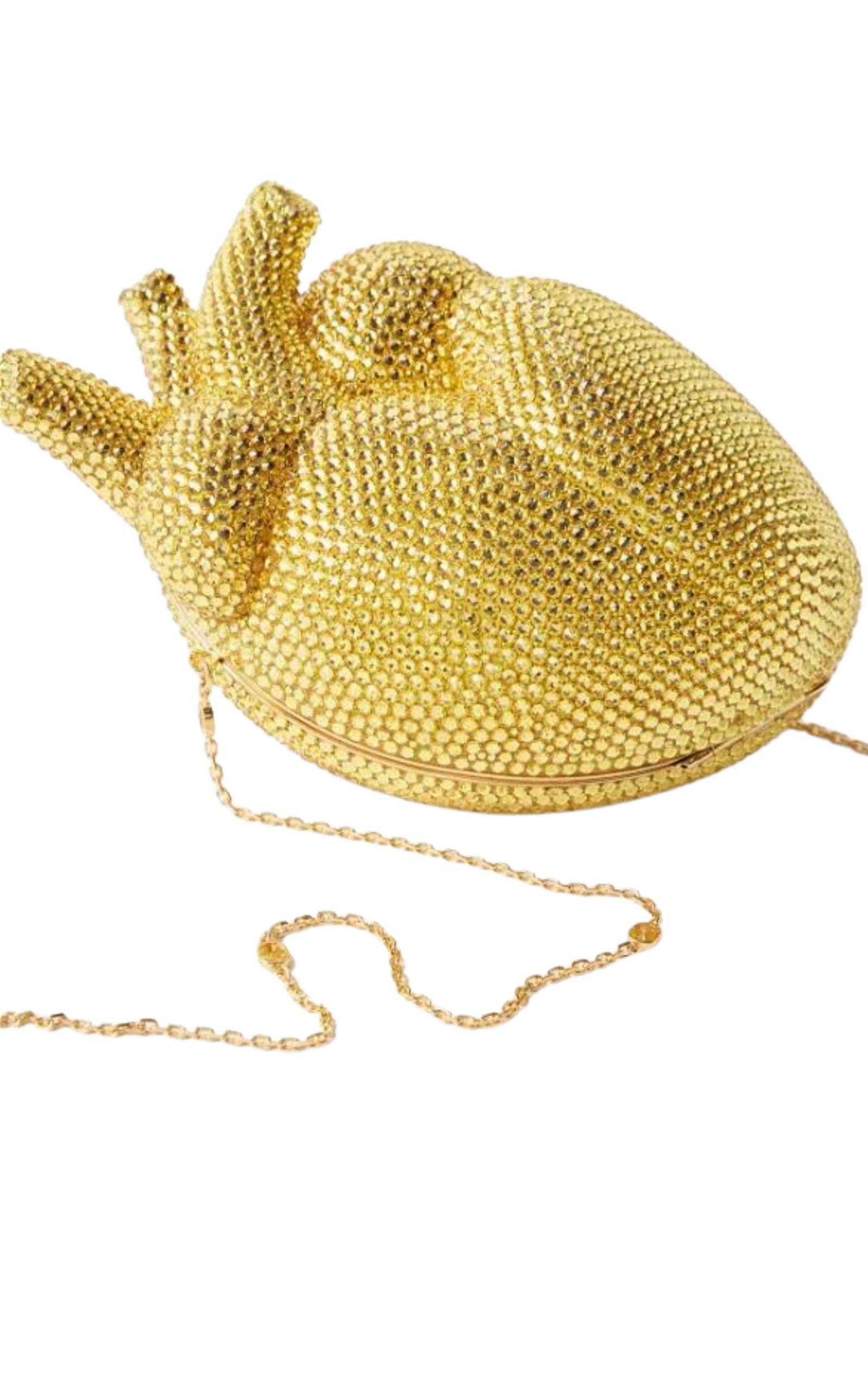 Gucci Broadway Heart Crystal-Embellished Clutch Bag For Sale 3