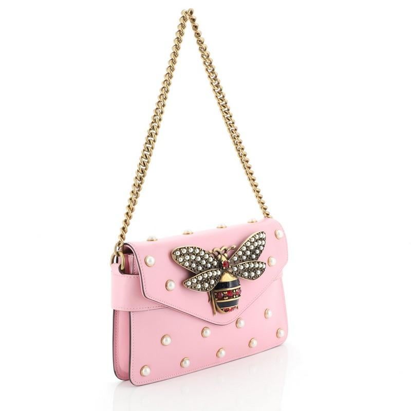 pink gucci bag with bee