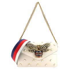 Gucci Broadway Pearly Bee Shoulder Bag Embellished Leather Mini