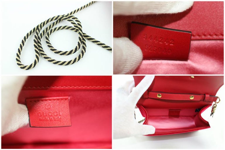 Gucci Broadway Small Flap 1gz0921 Red Velvet Cross Body Bag For Sale at ...