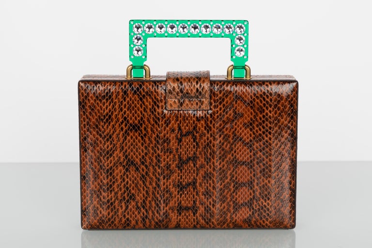 Gucci Broadway Snakeskin Green Lucite Crystal Top Handel Bag, 2018 For Sale  at 1stDibs | gucci bag 2018 collection, gucci snakeskin bag