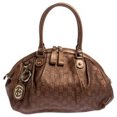 Gucci Bronze Guccissima Cuir Medium Sukey Boston Bag