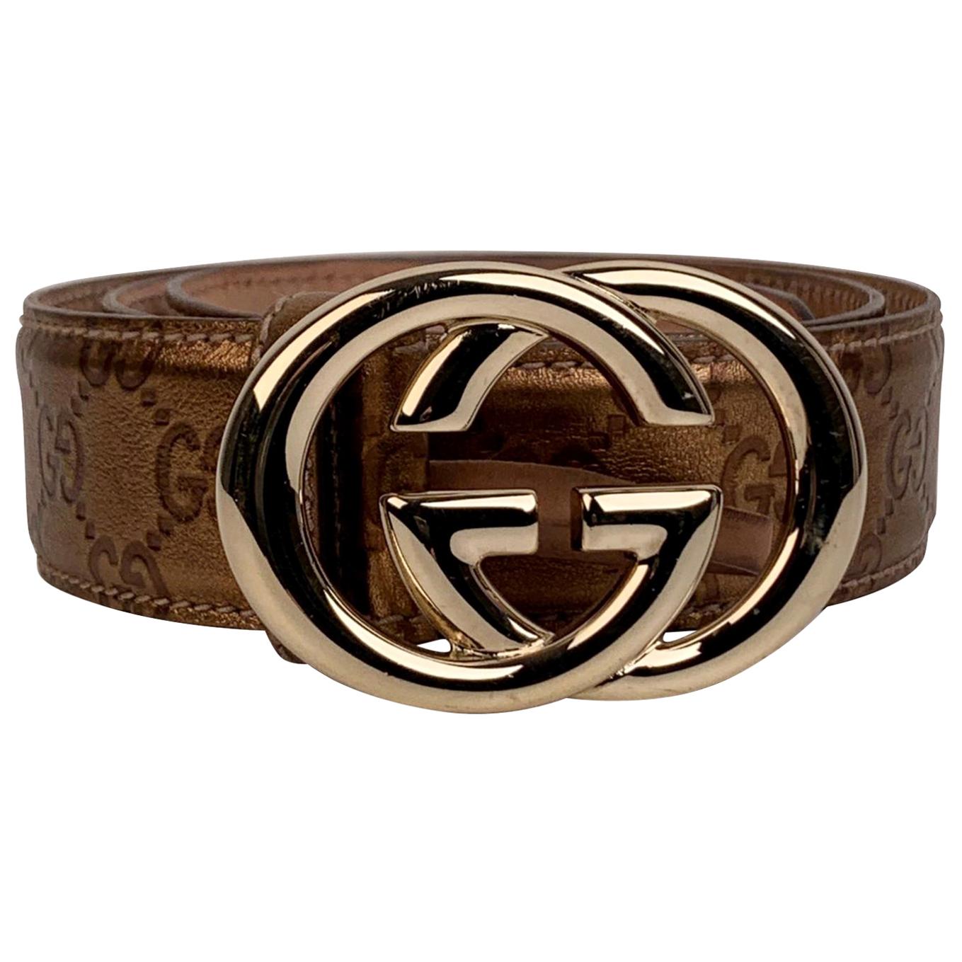 bronze gucci belt