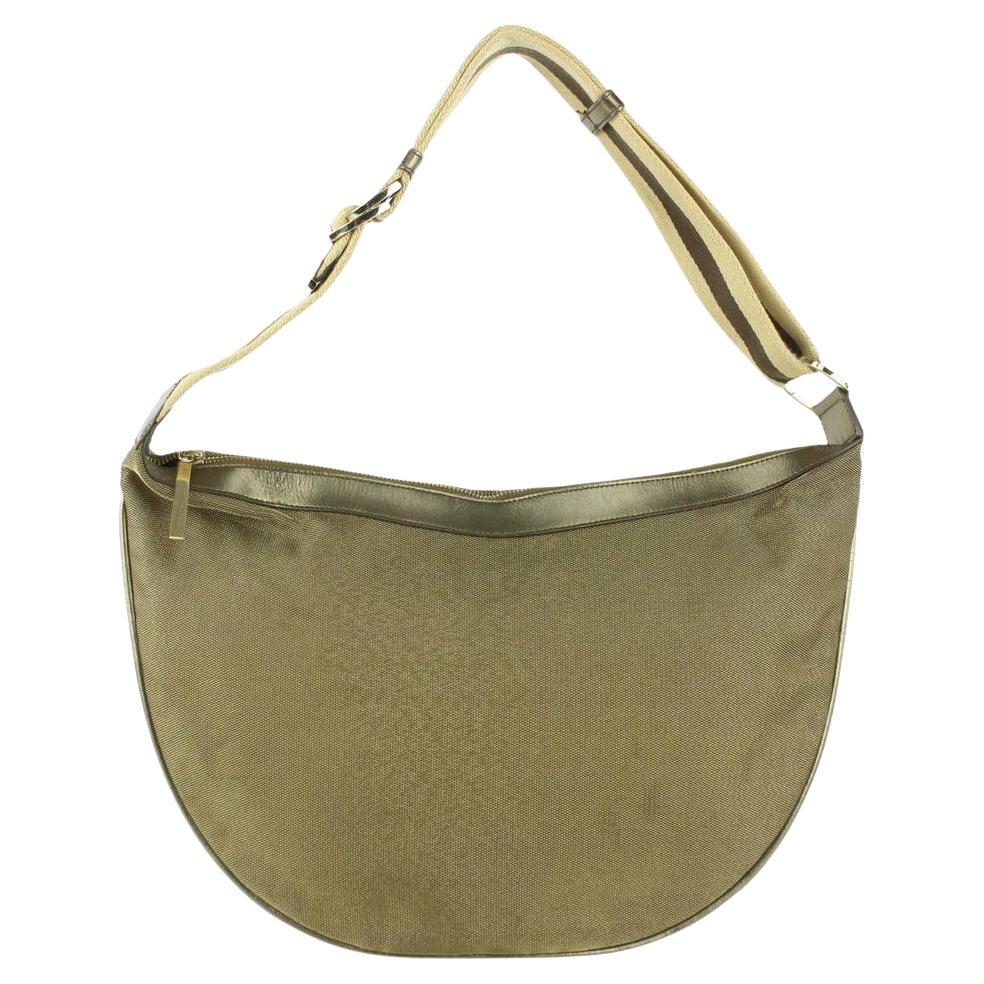 Gucci Bronze Olive Web Hobo Shoulder bag 1GU1020 For Sale