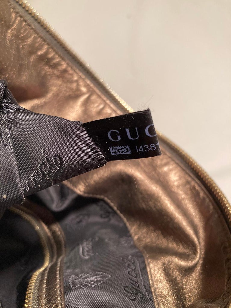 Gucci Bronze Patent Leather Hysteria Bag For Sale 6