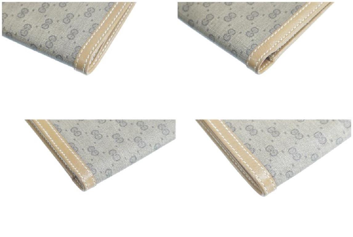 Gucci Braun 2gk0120 Micro Gg Monogramm Leder Portemonnaie zum Umklappen im Angebot 5