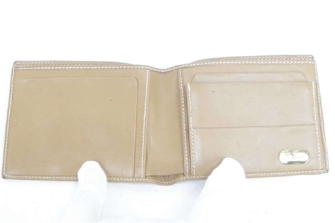 Gucci Braun 2gk0120 Micro Gg Monogramm Leder Portemonnaie zum Umklappen im Zustand „Gut“ im Angebot in Dix hills, NY